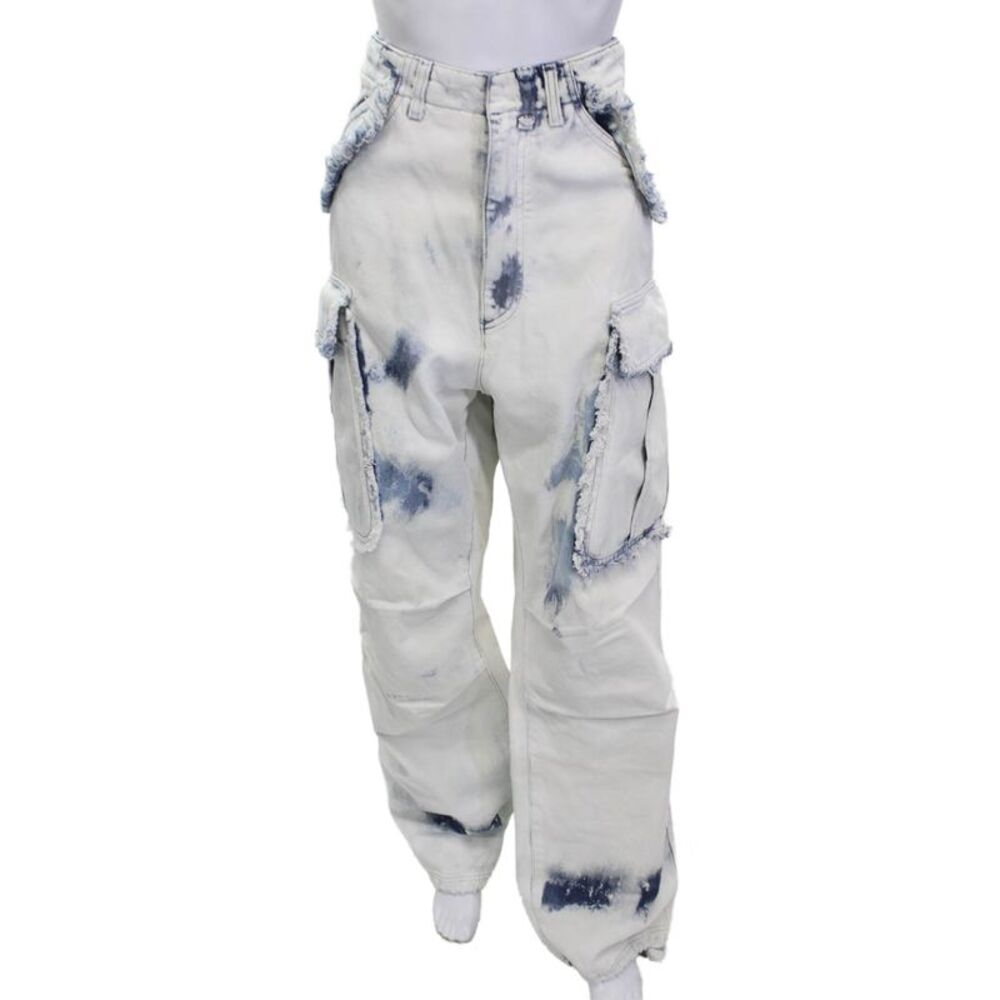 Dark Park Unisex Cargo Pants White 70% Cotton 30% Nylon Size 27